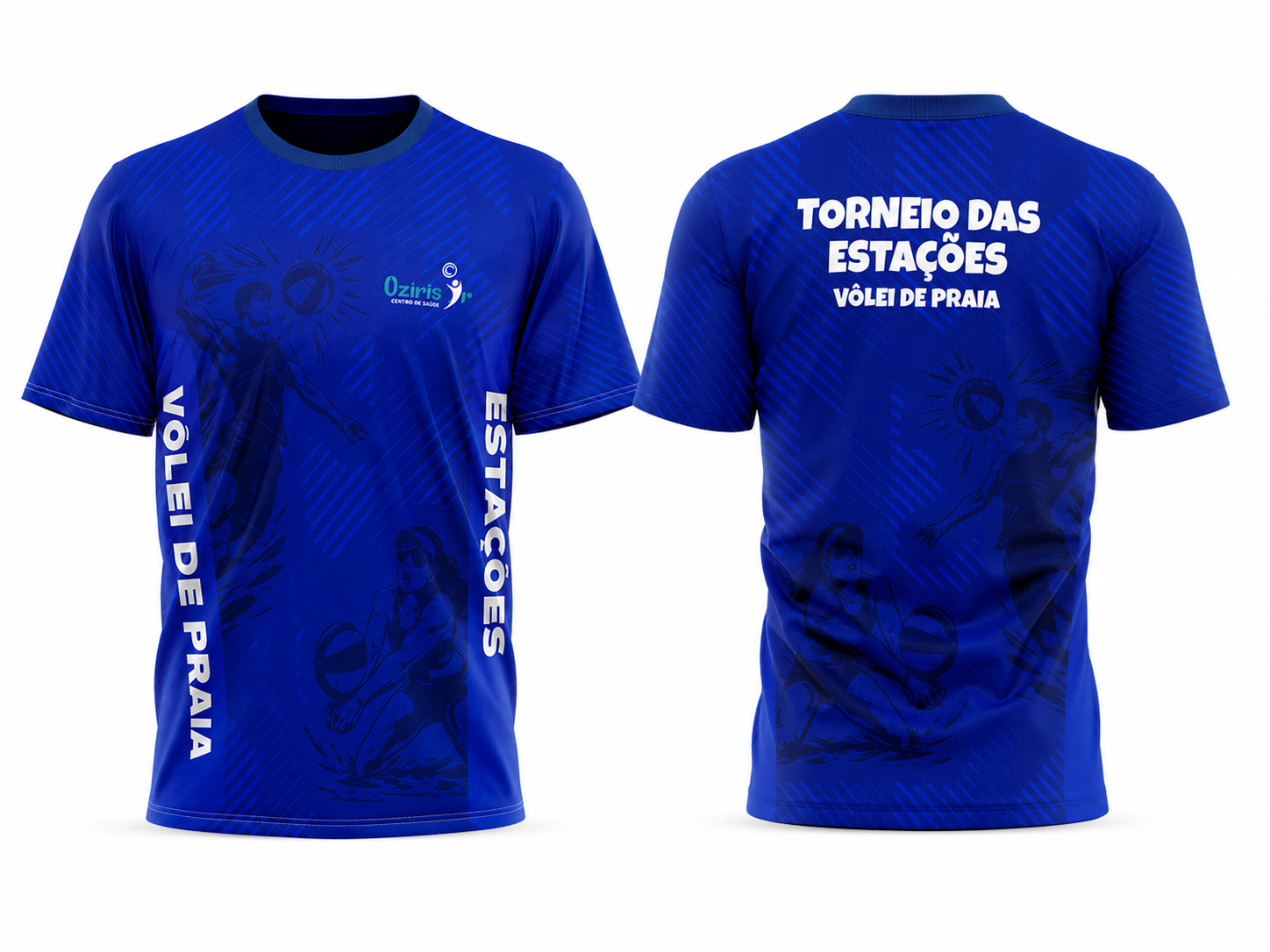 CAMISETA COM MANGA UNISSEX AZUL